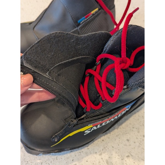 SALOMON Equipe Jr Pilot Kids Nordic Cross Country Ski Boots Size EU 31.5 US 13K - Picture 7 of 11